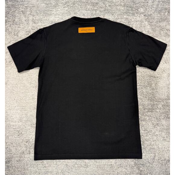 Louis Vuitton LV Cartoons Jacquard Black White Logo Short Sleeve T-Shirt Large L - Picture 9 of 13